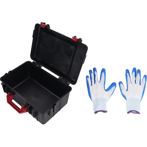 Coffret de rangement polyvalent en plastique pour électricien, boîte à outils compacte noire, caisse de transport légère pour réparations auto et maison, organisation pratique des petits accessoires a (1/5)