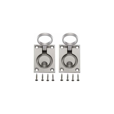 Poignée de Trappe Casier de Trappe Cabinet Caché Poignée en Acier Inoxydable Casier Marin de Trappe de Yacht de Bateau Avec 8PCS Vis de Montage 62 x 44mm 2 Pcs (1/5)
