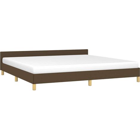 Giroletto senza Materasso Marrone Scuro 200x200 cm in Tessuto vidaXL (1/5)