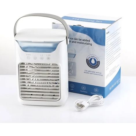 Nouveau ventilateur de bureau USB - Mini climatiseur à eau avec spray pour bureau et maison (1/5)
