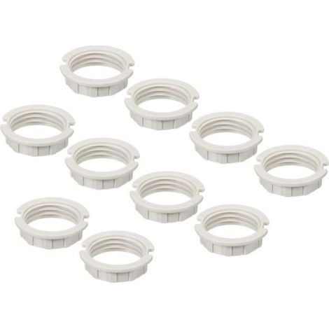 Bardusch - SOURCING MAP G9 Anneau Adaptateur Abat Jour Réducteur Lumière Douille Lampe M20 Support pour Luminaires Blanc 15Pcs (1/4)