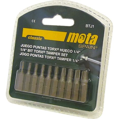 Juego puntas torx tamper x 25mm 10 unid btj1 MOTA (1/2)