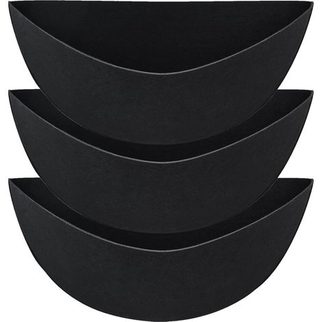 Liner Pour Bac À Plantes Demi-Rond - Tissu Respirant En Fibres Naturelles - Pour Paniers Muraux, Bacs Sur Fenêtre Et Jardinières Métalliques - 3 Pièces (1/3)