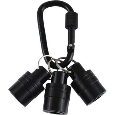 5,9 x 3,5 cm 1/4 Porte embouts porte embouts Mousqueton à dégagement rapide Design compact pour électriciens Accessoire d'atelier durable Idéal pour la construction et la menuiserie (1/5)