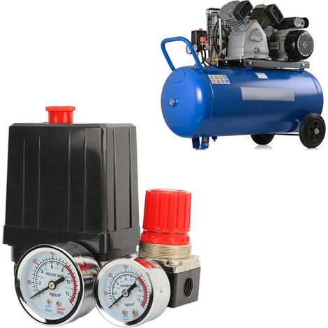 kit d'accessoires pour compresseur d'air comprenant un pressostat, une vanne de régulation et un robinet à tirette. (1/5)