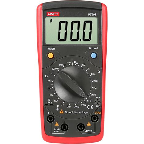 Capacimetro digitale Da 200pF a 20mF Misura anche le resistenze fino a 2000m UNI-T UT601 (1/5)