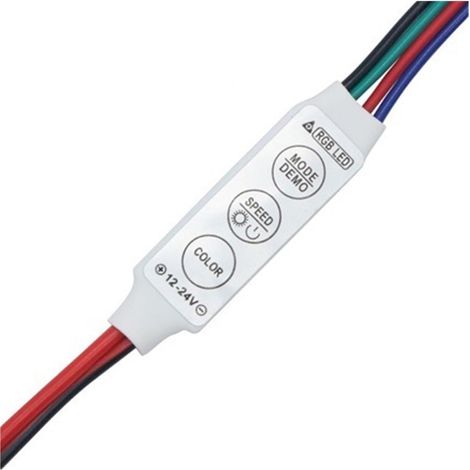 5pcs Mini RGB RGBW LED Contrôleur de Gradation 3 Touches Luminosité Réglable Variateur de Lumière 12V à 24V Adapté aux Bandes Lumineuses RGB (1/4)