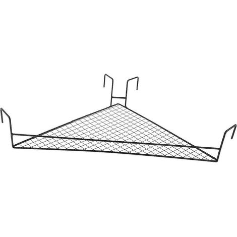 Panier à fleurs suspendu pour cloison de balcon de bureau, facile à installer, triangulaire noir (1/5)
