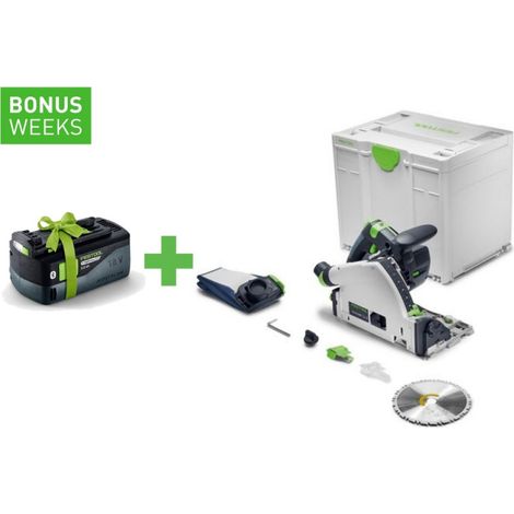 Festool – Scie circulaire sans fil 18V – Profondeur de coupe 55mm – Moteur Brushless 5200min⁻¹ – Avec 1,6mm lame fine pour bois dur (1/4)