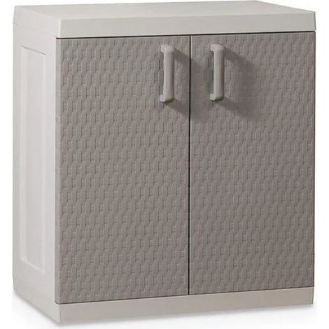 Armadio rattan Mega basso Toomax grigio chiaro/tortora