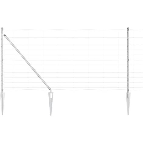 Maison Exclusive - Schweißdrahtzaun mit Spikes 50 x 1,2 m (B x H)