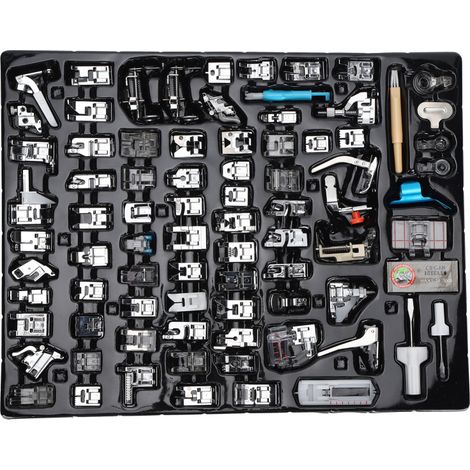 Set mit 82 Nähfüßen für Haushaltsnähmaschinen, multifunktionales Haushaltszubehör