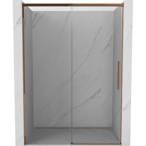 Mexen Rox Schiebetür-Duschkabine 150 cm, transparent, Roségold - 8C2-150-000-60-00