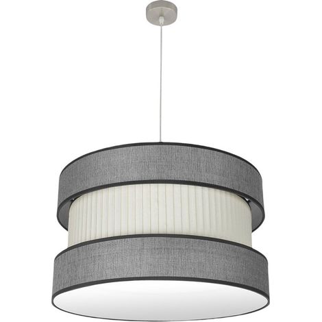 Colgante Home 3xe27 Niquel/gris-beis Regx60x60 Cm (1/2)