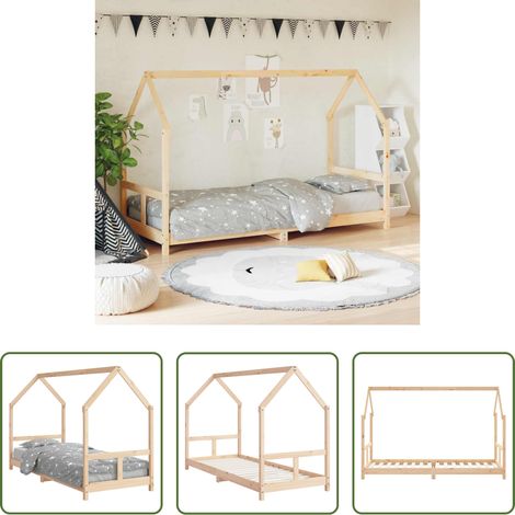 vidaXL Massivholz Kinderbett - Kinderbett 80x200 cm Massivholz Kiefer (1/5)
