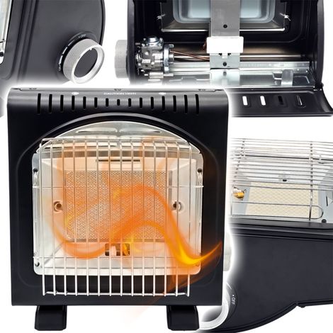 Chauffage de camping à gaz - 1,7 kW - Brûleur en céramique - Allumage automatique - Consommation de gaz : 108-124 g/h (1/5)