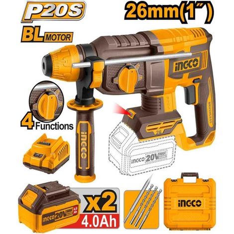 Marteau perforateur sans fil SDS Plus STARTER PACK - Tension 20V - force de percussion: 2,5 J