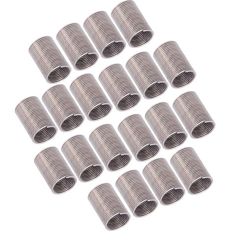 20 Pièces Écrous Filetés M12 x 1, Réducteur de Filetage, Outil de Réparation en Spirale pour Écrous