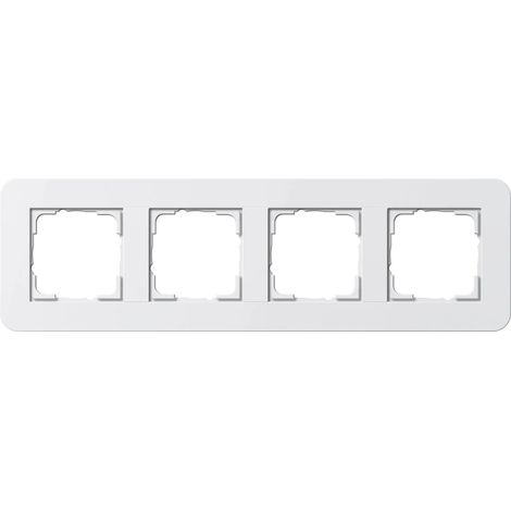 Gira Marco embellecedor 4f Gira E3 Blanco puro/Blanco puro [0214410], 0214 410