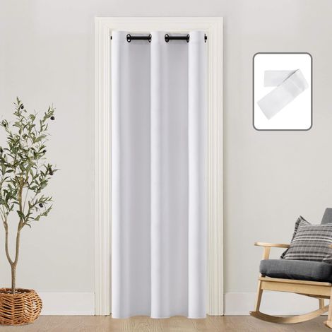 Rideaux de Placard pour Chambre à Coucher, Porte de Placard, Rideau de Porte pour Porte, intimité, Imitation accordéon, à Deux Volets, œillets coulissants faciles à Glisser pour Garder la Chaleur (1/5)