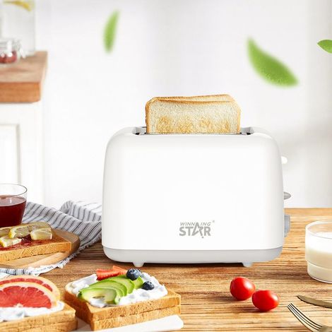 Ultradünner Toaster mit 7 Bräunungsstufen, doppelseitiger Frühstückstoaster. (1/5)