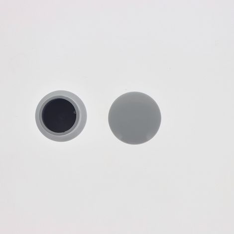 Lot de 2 Embouts Chapeau pour tringles à rideaux de Diam. 20mm en Blanc Mat - BOULET (1/5)