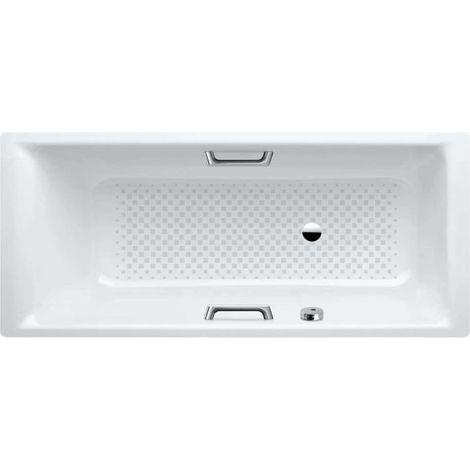 Kaldewei Ambiente - Badewanne Puro Star 659, 180x80 cm, Löcher für Griffe, durchgehende Rutschsicherung, weiß 255934010001 (1/3)