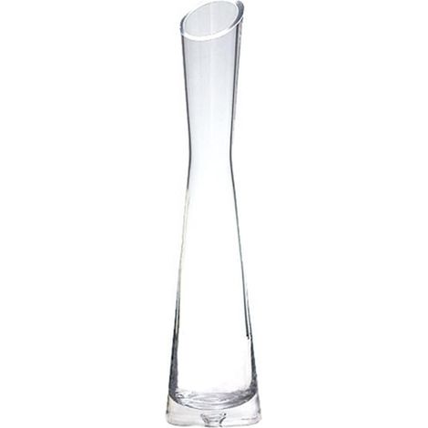 Vase en verre de 25 cm de hauteur pour fleurs, vase à bourgeons décoratif transparent, vases à tige unique pour décoration de maison, mariage et Noël