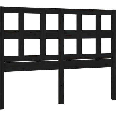 Testiera per dormire accessorio per camera da letto 125,5 x 4 x 100 cm in legno di pino nero TDL0202343