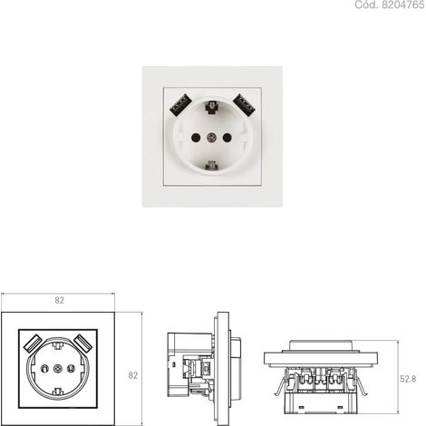 Interruptor Blanco Serie London  - LONDON - Enchufes, interruptores y conmutadores de pared (1/5)