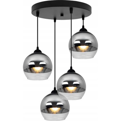 ELEGANTE HÄNGELAMPE, GLASLAMPE, CHROM, LED