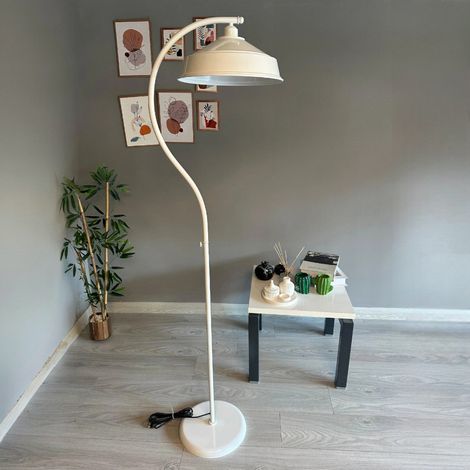 Lampadaire Svelan Métal Moderne E27 Largeur 30 cm Abat-jour Réglable Tablette Variateur (1/5)