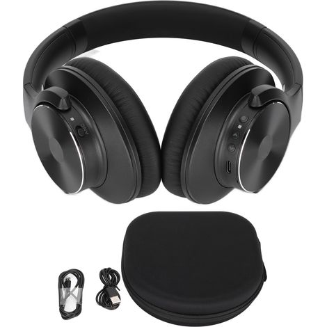 Casque antibruit Bluetooth 5.0 avec prise en charge AUX, microphone intégré, compatible ordinateur portable PC, téléphone mobile, tablette (1/5)
