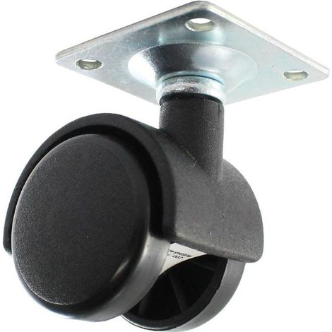 RUEDAS ALEX rueda giratora placa 10dk30 poliamix negro , Descripción
Ruedas de poliamida negra especialmente indicada para soportar cargas hasta 60 Kg.
Se aplica en expositores, muebles, equipos de be (1/2)