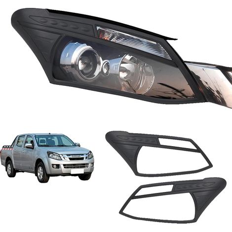 Cubiertas para luces traseras, ABS duradero, fácil instalación, cubierta para faro delantero de 2 piezas (1/2)