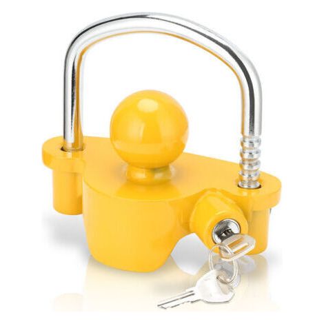 Antivol pour voiture Antivol pour remorque Safety Box Antivol pour remorque - Jaune