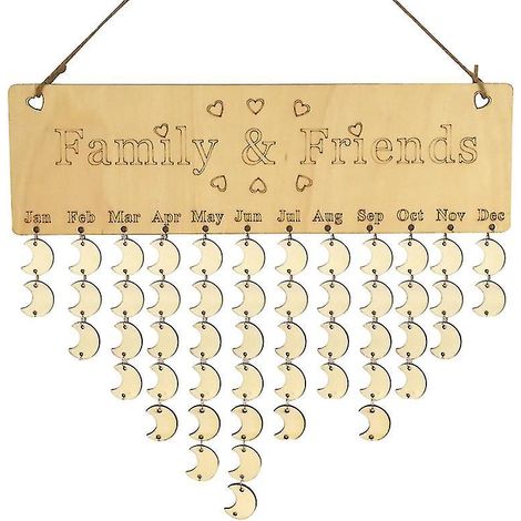 1 Stück Holztafelkalender für Büro, Club, Zuhause (1/3)