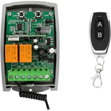1 Récepteur Wi-Fi 2 Canaux,Code Tournant 433 MHz,Télécommande Garage,Compatible Tuya,Système 7-32 V (1/5)