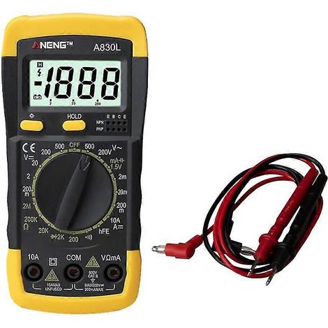Voltmètre, ampèremètre, ohmmètre, multimètre numérique LCD, testeur de tension AC/DC (1/5)