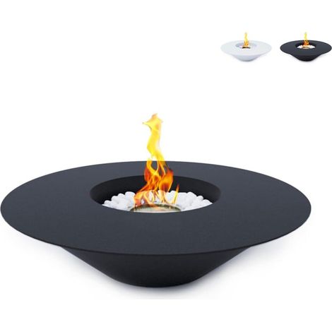 Bioethanol-Gartenkamin "Santorini" für den Außen- und Innenbereich Ø 60 cm -Schwarz
