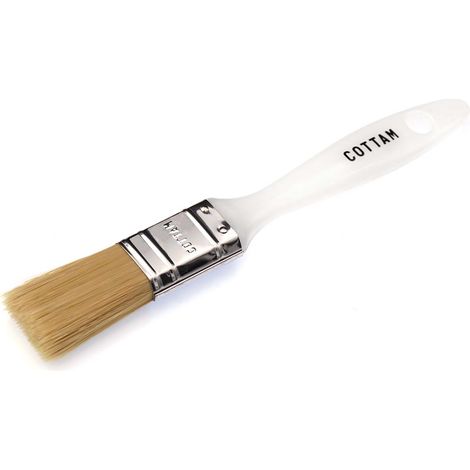 Pinceau RS PRO, taille: Fin, Forme plate, Dia. 25mm, matériau Synthétique ( Prix pour 1 Jeu )