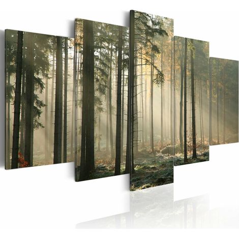 Tableau lumière dans une sombre forêt - 200 x 100 cm (1/2)