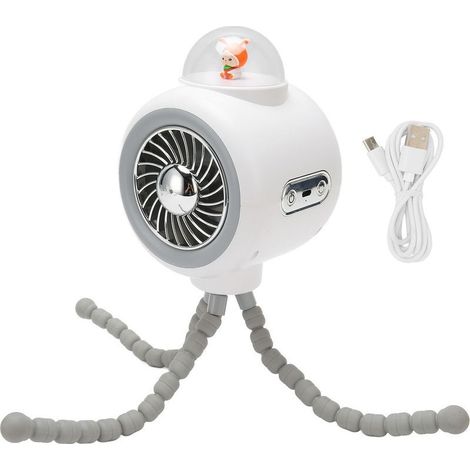 Ventilateur Portable Poussette avec Trépied Flexible et Clip pour Bébé, Rechargeable, 4 Modes, Rotation 120°, pour Chariot de Bébé, Plein Air, Sport, Camping (1/5)