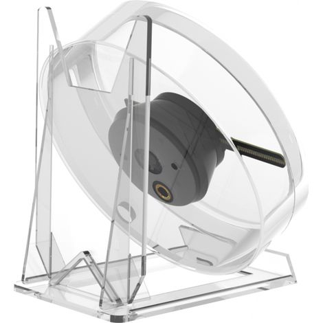 Ventilador holográfico 3D, proyector holográfico LED de 11 cm, máquina publicitaria portátil de escritorio, pantalla estéreo sin necesidad de mirar el ojo, altavoz incorporado (transparente).