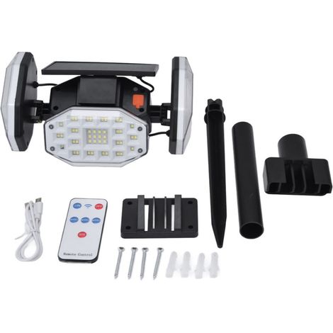 Crezuo 164 Lampada da parete solare a LED, impermeabile IP65, alta luminosità 2000LM, lampada solare decorativa per giardino e cortile-Crezuo