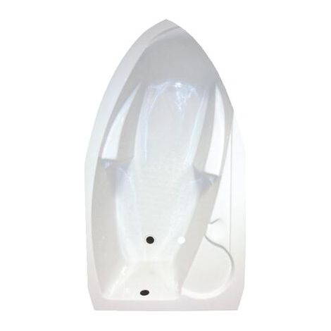 ONDEE ZEN - Baignoire FANY - Baignoire d'angle 160x90cmD - ABS et Acryl renforcé 3mm - Blanc (1/3)