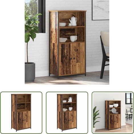vidaXL Wohnzimmer - Highboard Altholz 62 x 36 x 121,5 cm Holzwerkstoff (1/5)