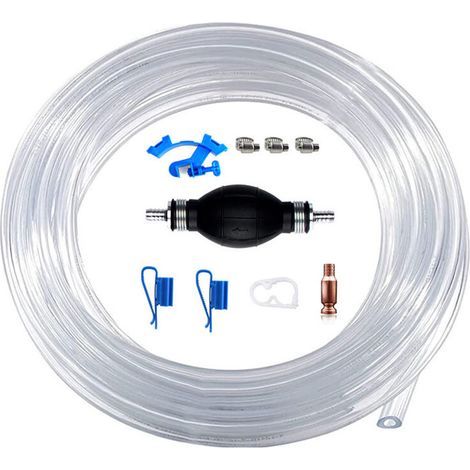 Lntyq Manuelle Kraftstoff-Transferpumpe, tragbare Handpumpe mit hohem Durchfluss, manuelle Siphonpumpe für Gas, Benzin, Diesel, Öl, Flüssigkeit, Fischtank, mit 3 m Siphonschlauch (1/5)