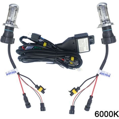 Ampoule Xénon HID LED Lampe,35 W H4 xénon HID Bi-Xenon Hi/Lo double faisceau ampoules de rechange - 6000K (1/4)