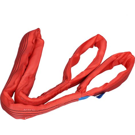 Élingue de levage souple en sangle PES 5T, largeur 90mm, accessoire de transport, 4 mètres (13,1 pi) (1/5)